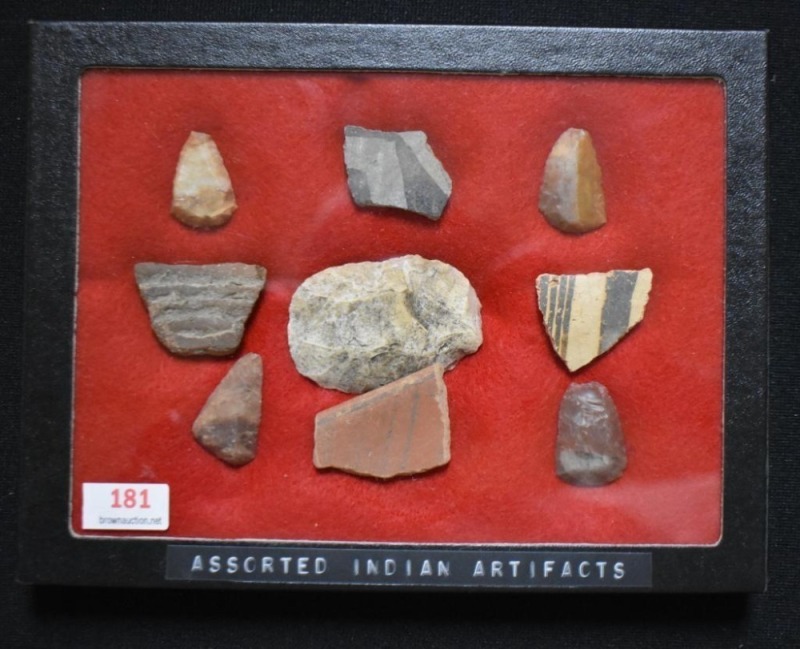 (9) Assorted Indian artifacts
