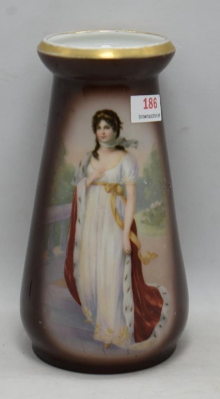Z S Co Bavaria 7.25" portrait vase, Queen Louise