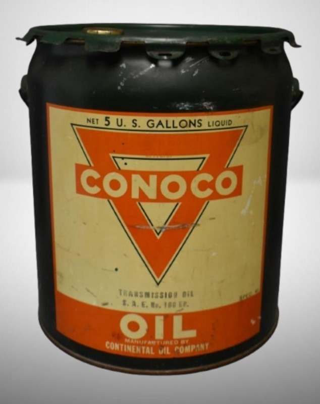 Conoco Motor Oil 5 gal. Transmission Fluid bucket