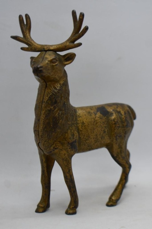 Cast Iron Reindeer 6" still bank