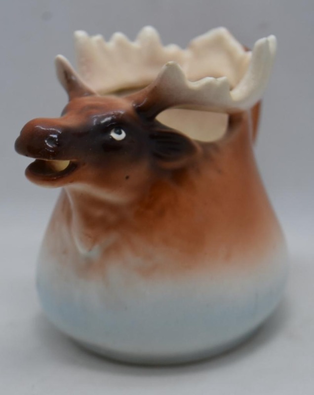 Mrkd. Czechoslovakia 4.5" figural Elk creamer