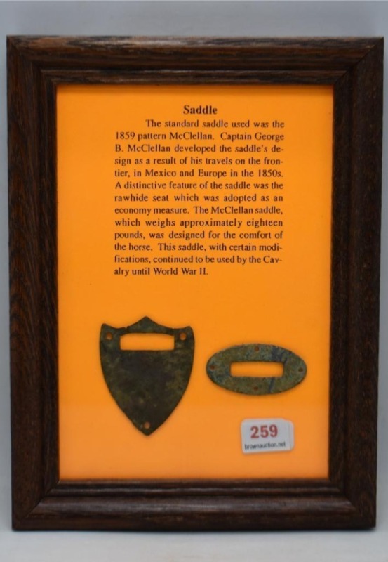 Military saddle shield and guard plate from old McClellan saddle