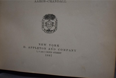 (7) Hard back volumes of Appleton's Encyclopedia of American Biography, edited by James G. Wilson, Published by D. Appleton & Co. NY 1889 - 9
