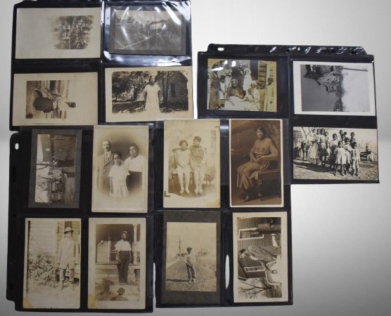 (15) Black Americana portraits incl. several post cards, post dates early 1900's