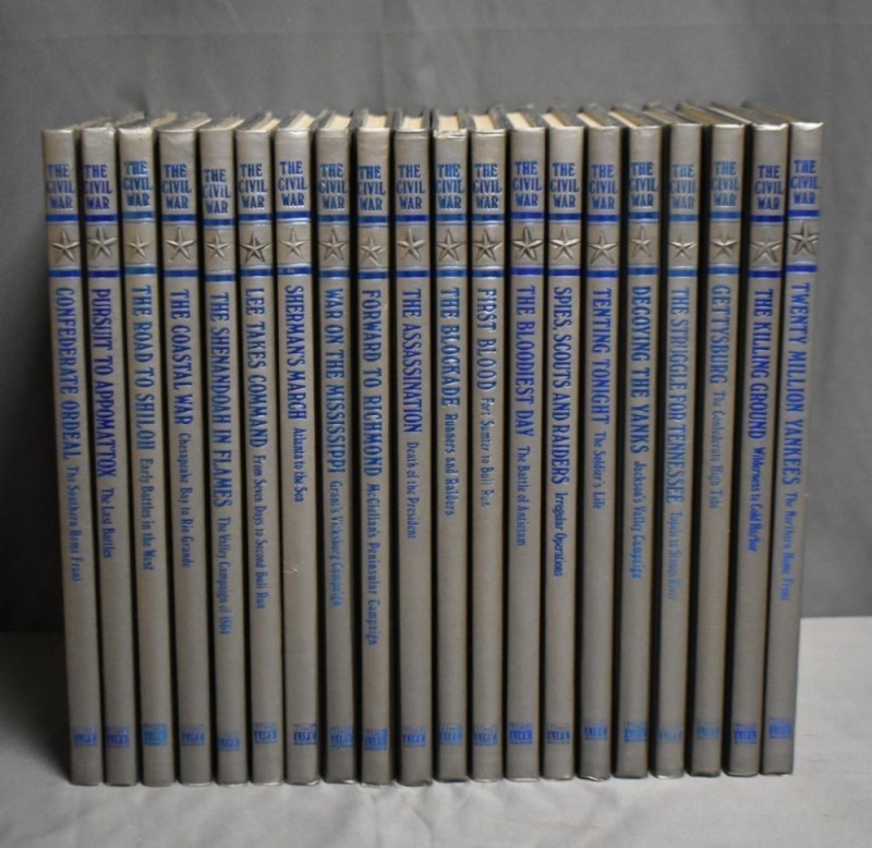 (20) Hard back volumes of The Civil War, by Time-Life Books, Inc, VA, various authors, 1983-87