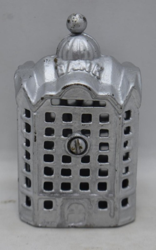 A.C. Williams silver domed still bank