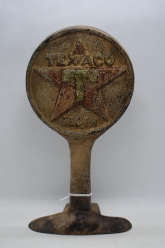 Cast Iron Texaco 9.75" door stop
