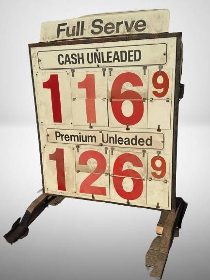 Metal Gas Station Price Display Sign