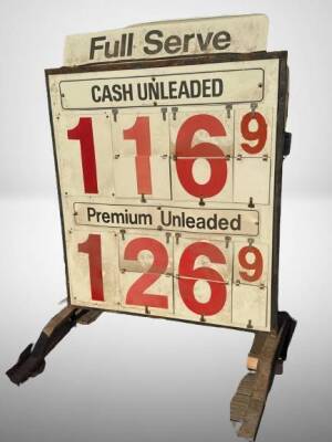 Metal Gas Station Price Display Sign