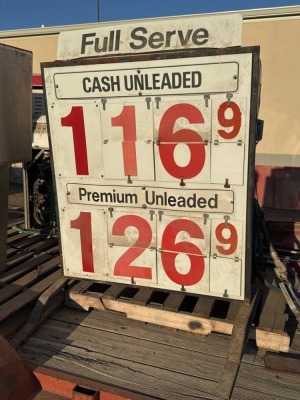 Metal Gas Station Price Display Sign - 2