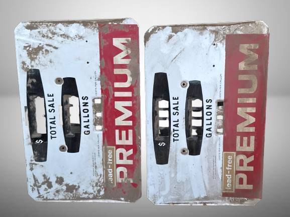 Metal Gas Pump Face Panels, 21" x 13.5"