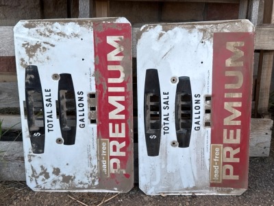 Metal Gas Pump Face Panels, 21" x 13.5" - 2