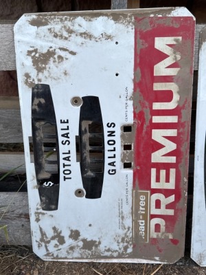 Metal Gas Pump Face Panels, 21" x 13.5" - 3
