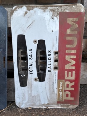 Metal Gas Pump Face Panels, 21" x 13.5" - 6