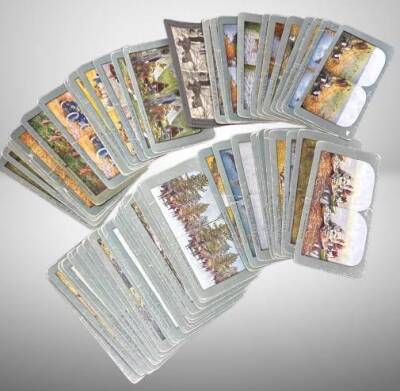 Approx 65 Hunting-Themed Stereoscope Cards