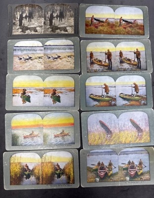 Approx 65 Hunting-Themed Stereoscope Cards - 2