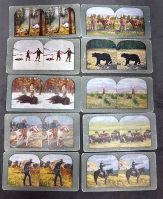 Approx 65 Hunting-Themed Stereoscope Cards - 5