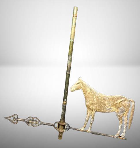 Iron Horse Weathervane with Mounting Rod