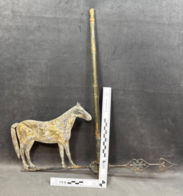 Iron Horse Weathervane with Mounting Rod - 6