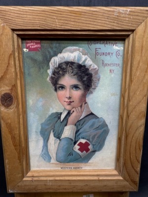 Wooden Box With Red Cross Nurse Illustration - 2