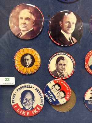 Framed Collection of Political Campaign Buttons - 4