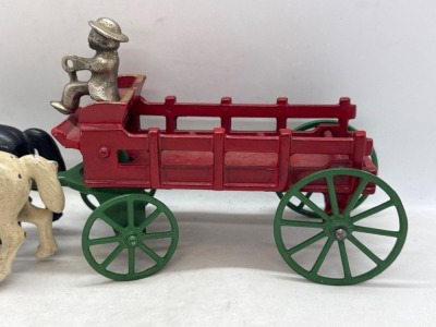 Kenton Cast Iron Horse-Drawn Wagon - 3