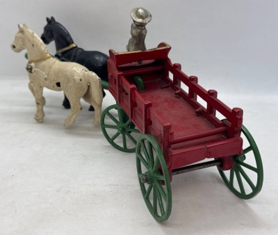 Kenton Cast Iron Horse-Drawn Wagon - 4
