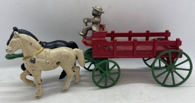 Kenton Cast Iron Horse-Drawn Wagon - 11