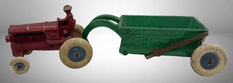 Arcade Allis Chalmers Tractor & Scoop Trailer