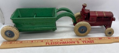 Arcade Allis Chalmers Tractor & Scoop Trailer - 7