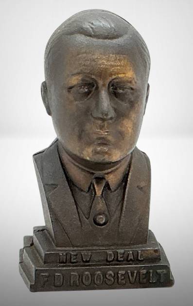Kenton Cast Iron FDR New Deal Bust Bank