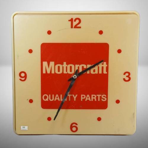Motorcraft Fluorescent Illuminated Clock