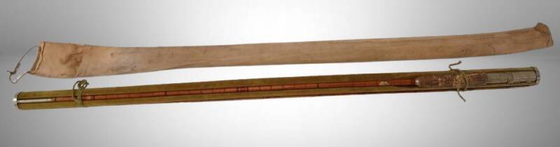 Vintage Bamboo Fly Fishing Rod with Case