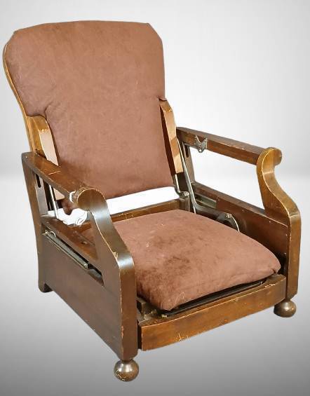 Salesman Sample Reclining Wooden Chair