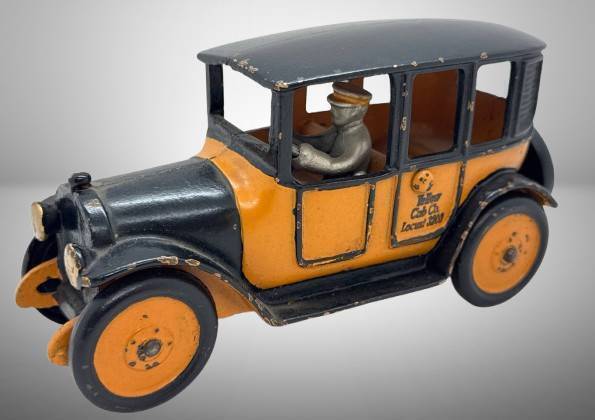 Arcade 8.5" Yellow Cab Co. Toy with Original Paint