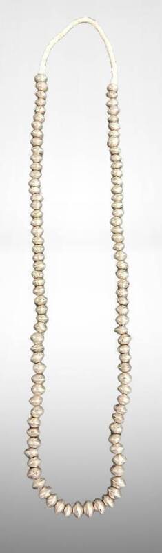 Silver Bead Necklace with Rope Strand