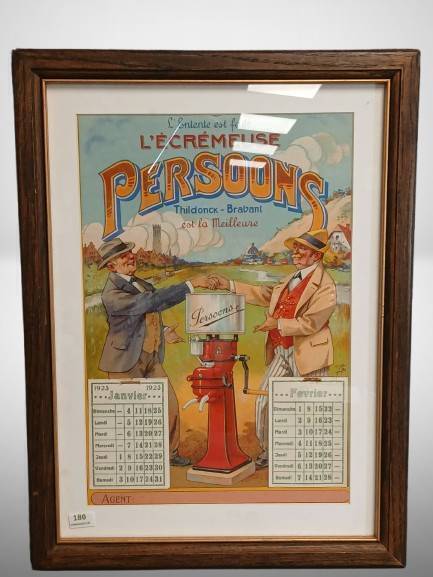 Framed Persoons Cream Separator Calendar Poster