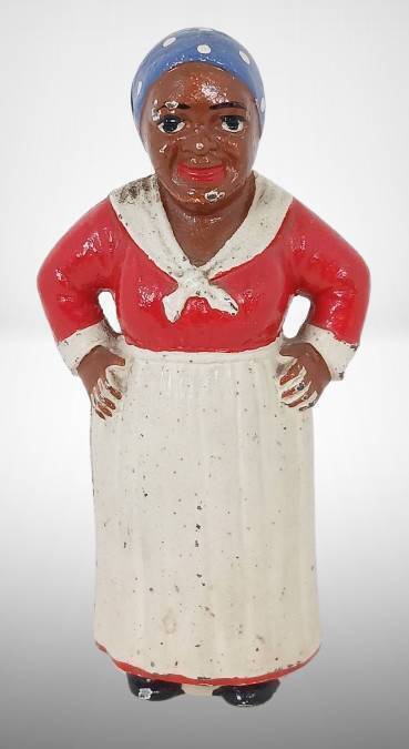 Aunt Jemima or "Mammy" Cast Iron Bank, 5" tall