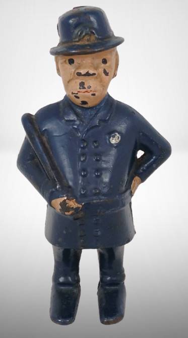 A.C. Williams Mulligan Cop Cast Iron bank, 5.5" tall
