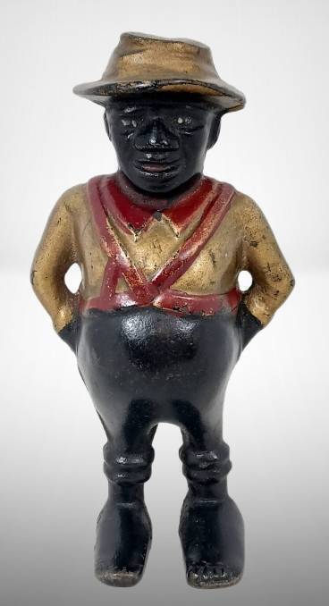 A.C. Williams Sharecropper Cast Iron Bank, 5.25" tall