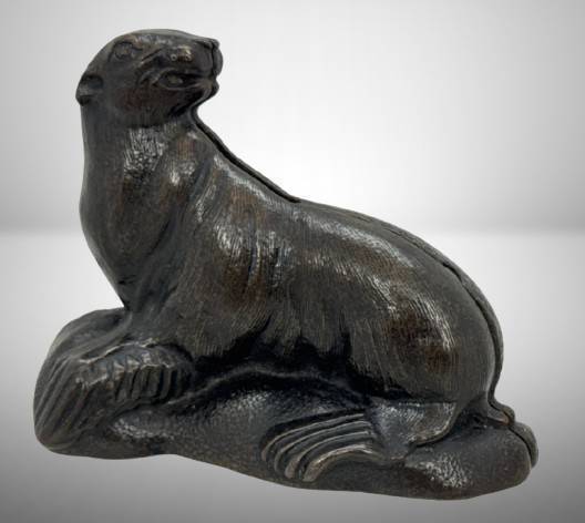 Cast Iron Seal-Shaped Bank, 4.5" Long