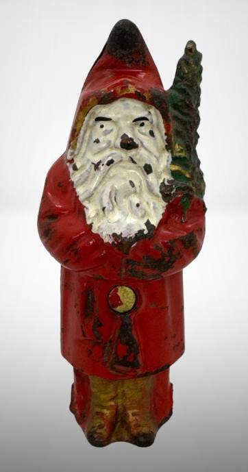 6-Inch Hubley Cast Iron Santa Bank