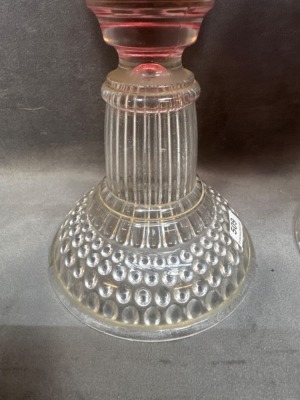 Hobbs No. 326 Cranberry Opalescent Lamps - 7