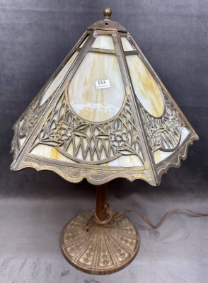 Miller No. 1078 Slag Glass Table Lamp - 3