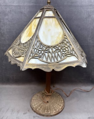 Miller No. 1078 Slag Glass Table Lamp - 4