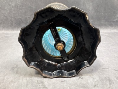 Glass Oil Lamp With Cast Iron Base - 10