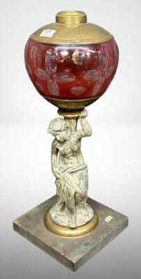 Sculptural Lamp with Marble Base