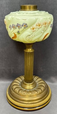 Art Nouveau Style Glass and Brass Lamp - 3