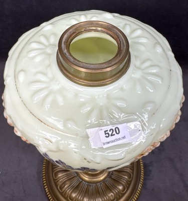 Art Nouveau Style Glass and Brass Lamp - 6