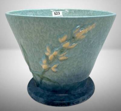 Roseville Wincraft 256-5" Flower Pot, blue